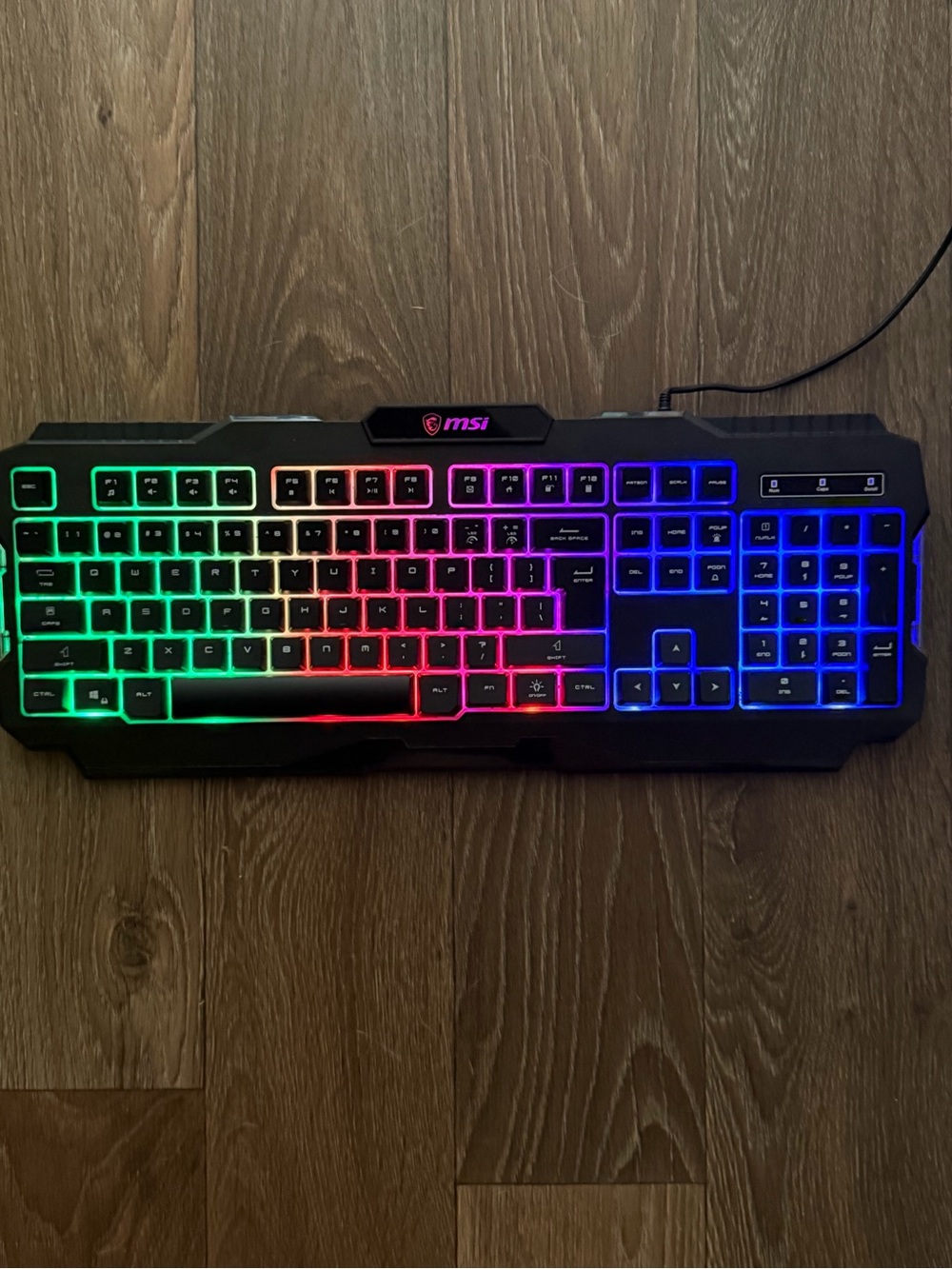 MSI Wired Gaming Keyboard With Rainbow Backlighting